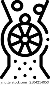 coffee grinder icon. Thin Linear Style Design Isolated On White Background