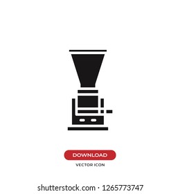 Coffee grinder icon vector