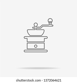 Coffee grinder icon. Vector concept illustration for design.