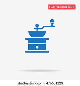 Coffee grinder icon. Vector concept illustration for design.