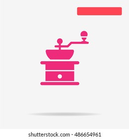 Coffee grinder icon. Vector concept illustration for design.