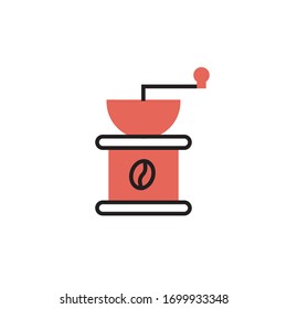 Icono de molino de café ilustración vectorial diseño de estilo moderno. aislado sobre fondo blanco