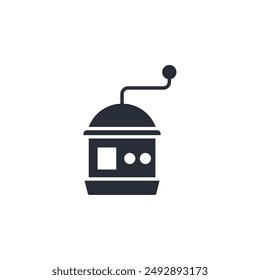 Icono de molinillo de café. Vector.Trazo editable.signo de estilo lineal para el uso Diseño web,logo.Ilustración de símbolo.