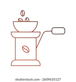 coffee grinder icon with white background vector stock illustration