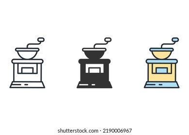 Symbol für Kaffeemaschine-Symbole, Vektorelemente für Infografik-Web