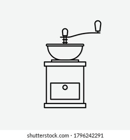 coffee grinder Illustration on a white background. filled flat sign for mobile concept and web design. Coffee mill solid icon. Symbol, logo illustration. Pixel perfect vector graphics