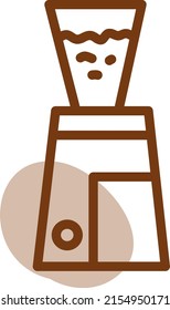 Coffee grinder, illustration, vector on a white background.