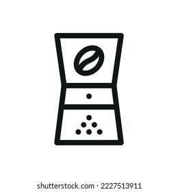 Coffee grinder isolated icon, vector icon with editable stroke