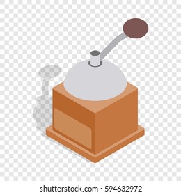 Coffee grinder isometric icon 3d on a transparent background vector illustration