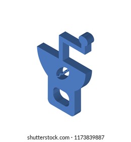 Coffee grinder isometric left top view 3D icon