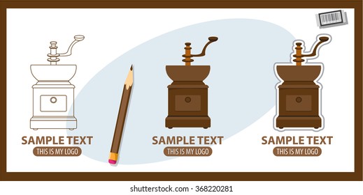 Coffee grinder, logo