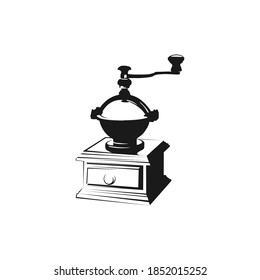 coffee grinder logo and icon