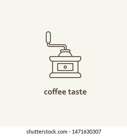 coffee grinder logo icon vector