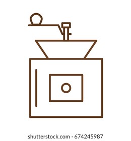 Coffee grinder machine icon