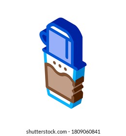 coffee grinder machine icon vector. isometric coffee grinder machine sign. color isolated symbol illustration