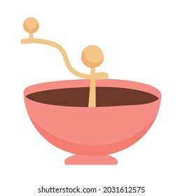 coffee grinder on white background