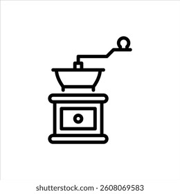 coffee grinder outline icon. grinder black line illustration.