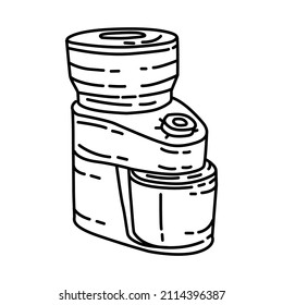 Kaffeemaschine Teil der elektronischen für Küche und Waschmaschine handgezeichnetes Symbol Set Vektor.