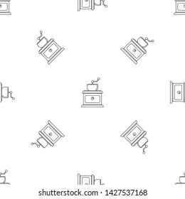 Coffee grinder pattern seamless vector repeat geometric for any web design