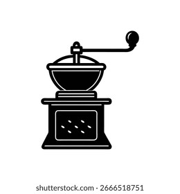Moedor de café silhueta ícone vetorial Vetor de ilustração