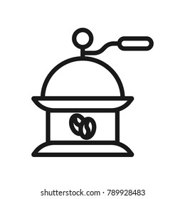coffee grinder. simple of coffee vector line icon