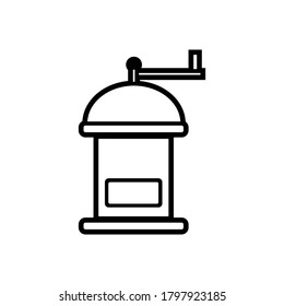 coffee grinder symbol line icon, Vector Illustration