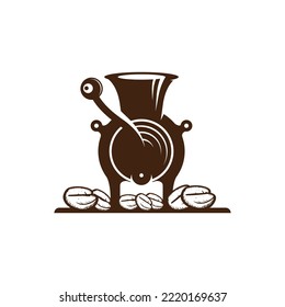 Coffee grinder vector design, on a white background