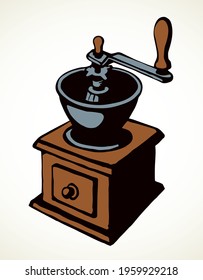 Coffee grinder. Vector drawing icon