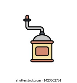 Coffee grinder vector icon sign symbol