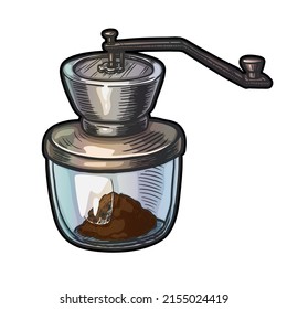 Coffee grinder vector illustration isolated on white background