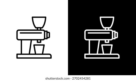 Diseño de conjunto de iconos de molinillo de café blanco