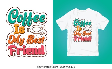 Coffee groovy typography premium quality vector T-shirt design