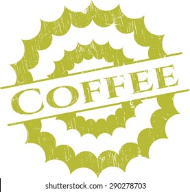 Coffee grunge seal