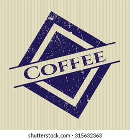 Sello grunge para café