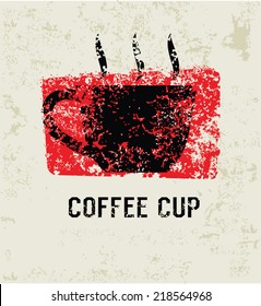 Coffee grunge symbol,clean vector