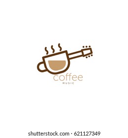 Coffee Guitar Logo Design