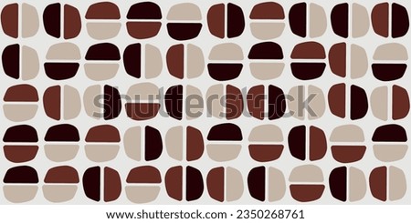 Coffee halves. Pattern for coffee house, catering establishments. For print, background, wallpaper, seamless surface.