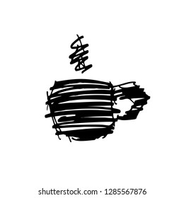 Coffee. Hand Drawn. Cafe Illustration. Rough Sketch. Icon Vector. Eps 10.