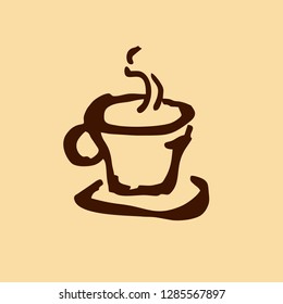 Coffee. Hand Drawn. Cafe Illustration. Rough Sketch. Icon Vector. Eps 10.