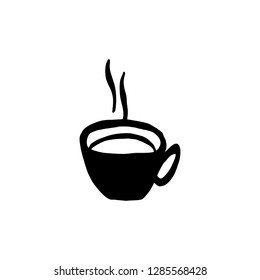 Coffee. Hand Drawn. Cafe Illustration. Rough Sketch. Icon Vector. Eps 10.