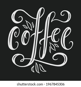 Cartel de tipografía dibujado a mano para su diseño. Ilustración vectorial de letras modernas en blanco sobre negro.