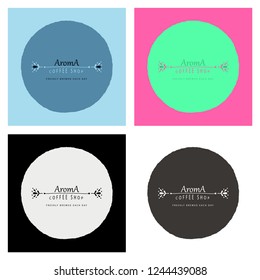 coffee hand written lettering logos, labels, badges. Isolated on background. Design elements. Vintage style. Vector illustration.