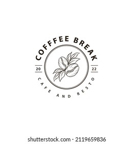 Coffee handrawn premium template logo