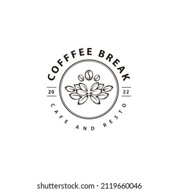 Coffee handrawn premium template logo