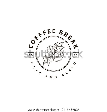 Coffee handrawn premium template logo