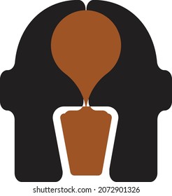 Coffee hands cup logo cafe