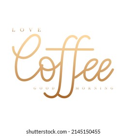 coffee handwriting calligraphy vector .isolated on white background ,Vector illustration EPS 10
