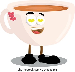 Coffee happy with simple pose and cute style