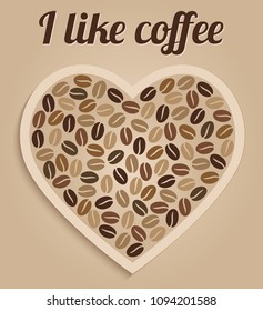 Coffee heart symbol