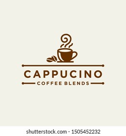 coffee hipster logo icon design for cafe , restaurant cafetaria illustration